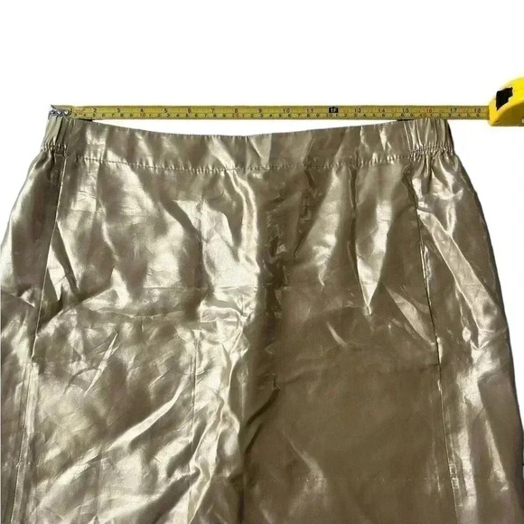 J Crew Collection New With Tags Gold Metallic Mini Skirt Size 10 - Picture 5 of 7